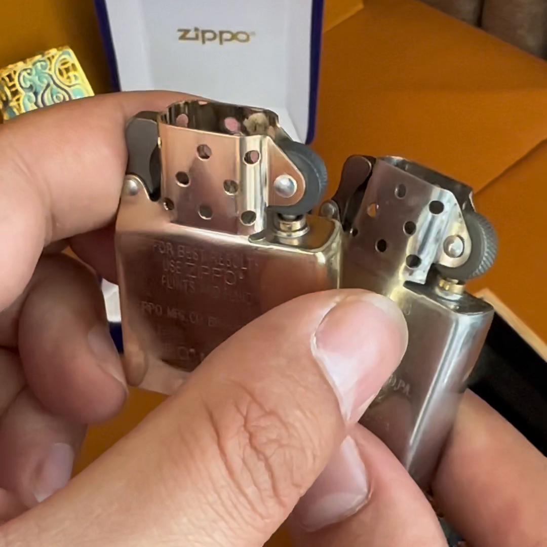 Zippo瑞兽假货鉴别_中国匠人手工花丝镶嵌_zippo真假鉴别