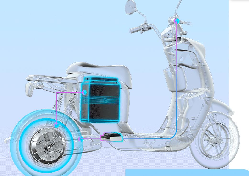 电动自行车新国标车型_爱玛小爱科幻外观_雅迪 博世电机