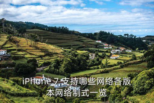 iPhone 7 支持哪些网络各版本网络制式一览